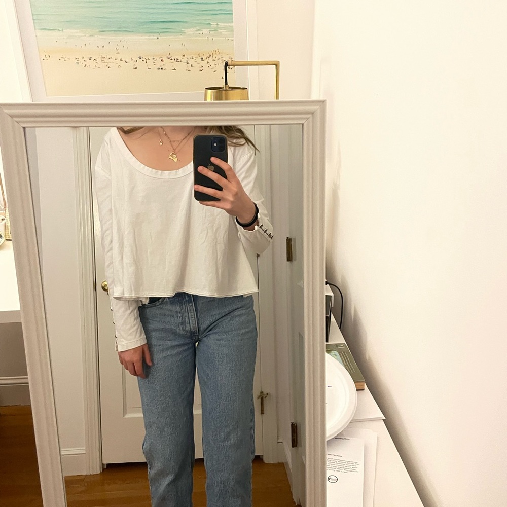 Free People white long sleeve size small